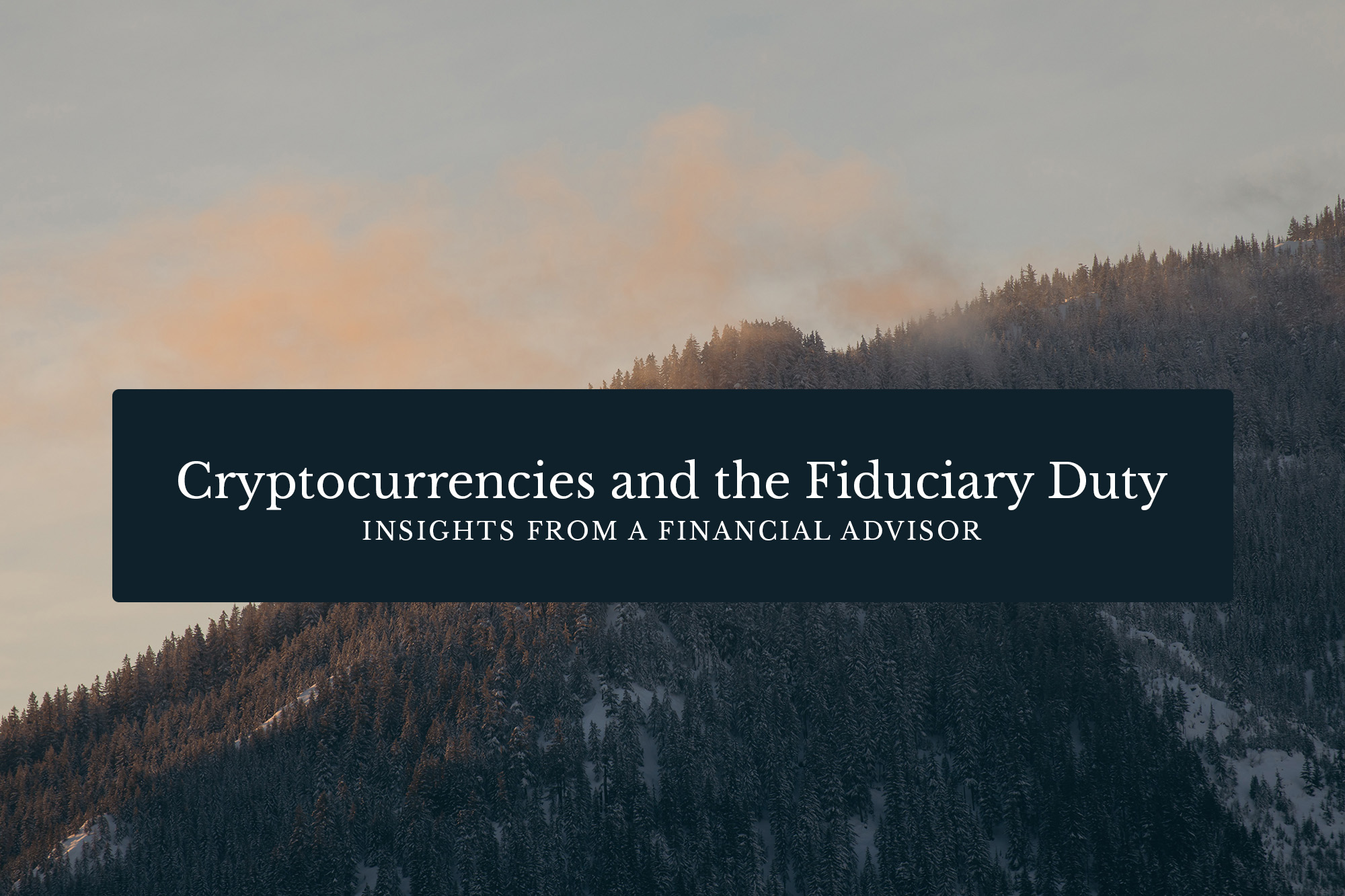 Cryptocurrencies and the Fiduciary Duty: Insights from a Financial Advisor  - Copperline Wealth Management & Planning